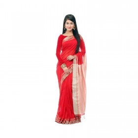 Ethnic Tangail Half Silk handloom Sharee with gorgeous embroidery